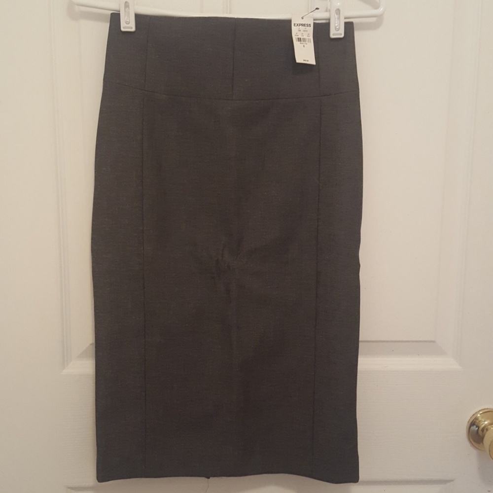 Express grey pencil skirt